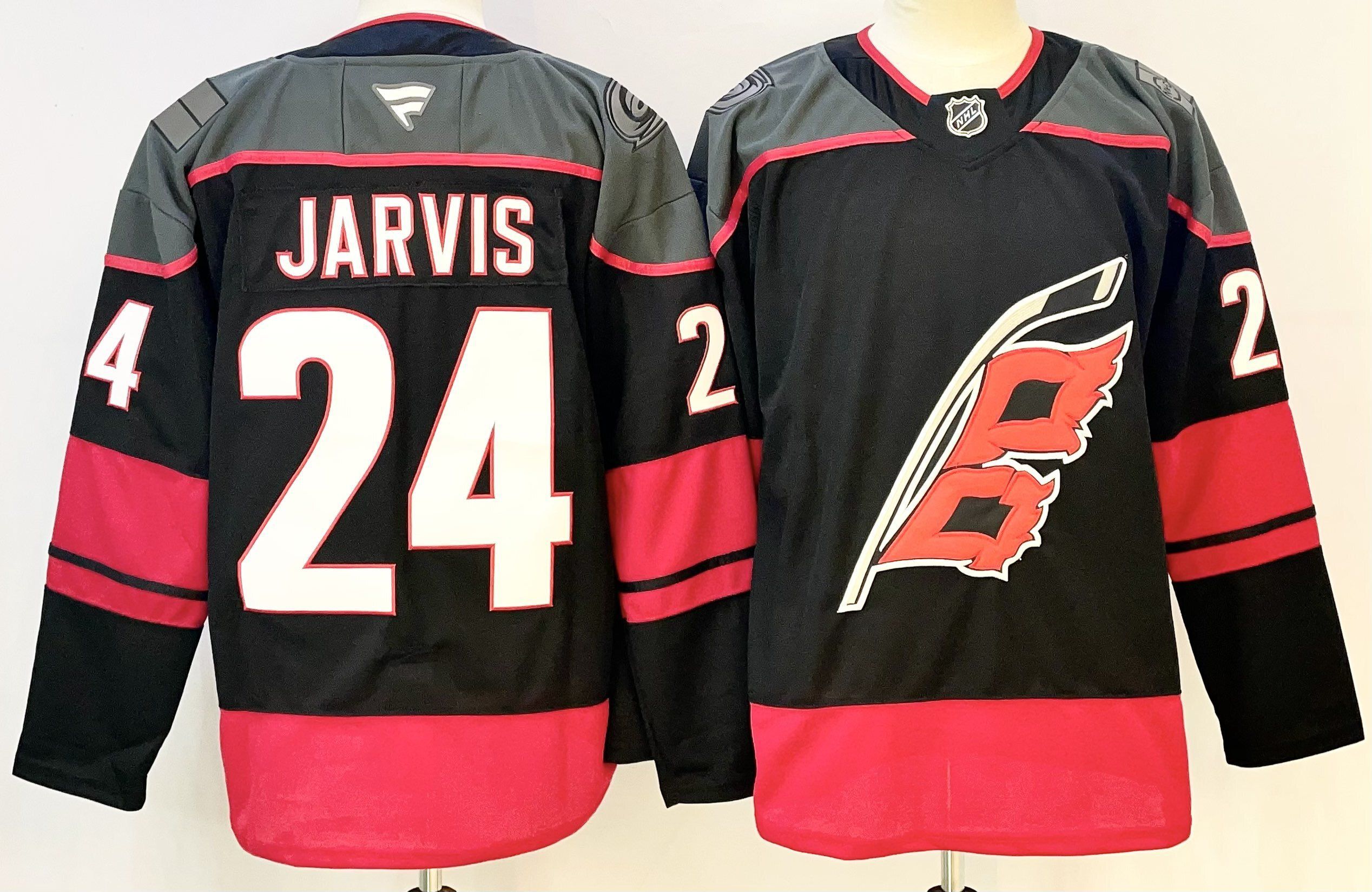 Men 2026 Carolina Hurricanes #24 Jarvis Black NHL Jersey style 01